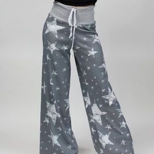 Casa Lee Gray star lounge pants